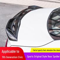 Rear Spoiler Wing for 2022 11th Gen Civic Type R: Hole-Free Sports Car Modification 11th Gen Original Wing (Gloss Black) - Honda Civic