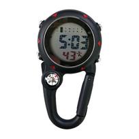 Digital Carabiner Watch Luminous Anti-scratch Precise Backpack Belt Pocket Clip on Watch for Outdoor juoda
