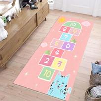 Kids Hopscotch Rug Space Planets Rockets Astronaut Educational Play Mat Indoor Outdoor Soft Safe Nursery Bedroom Decor 40X120CM