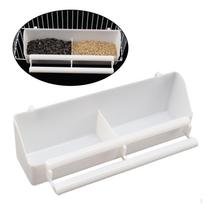 Pet Products Bird Feeding Cage Food Feeder Plastic Cup, Large, White