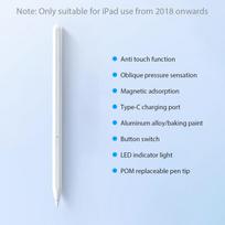 For Apple Pencil For Ipad Pro 13 11 12.9 M4 2024 Air 4 5 Stylus Pen For Ipad 9 8th 9th 10th Gen Mini 6 10.2 Bluetooth Touch Pens Button pencil