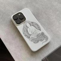 Blessed By The Holy Buddha Statue Phone Case For IPhone 17 Air 16 Pro Max 15 14 Plus 13 12 11 Shockproof Silicone Durable Cover iphone 12 Pro white