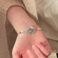 Ethnic Rotating Lotus Bracelet: Six-Character Mantra Women's Fashion Jewelry