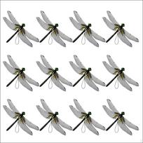 12 Pieces Dragonfly Hanging Decor Ornament Realistic Look for Bag, Hat Brim, Pet