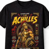 Achilles Greek Warrior Hero Mythology Spartan Trojan Legend Unisex TShirt S brown