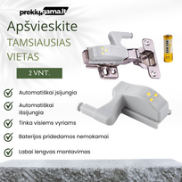 Išmanios automatiškai įsijungiančios ir išsijungiančios LED lemputės (pakuotėje yra 10 vienetų + baterijos dovanų)