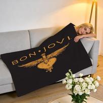 Bon Jovi didelio tankio trumpo pliušo pledas, minkštas sofai, oro kondicionuojamai patalpai. 75X95CM beige