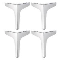 Set of 4 Metal Furniture Legs with Anti Slip Pads Metal Triangle Furniture Legs set for DIY Cabinet Sofa & Chair Support E