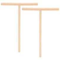 2Pcs TShaped Wooden Pancake Batter Spreader Crepe Spreader Spatula for Kitchen Use