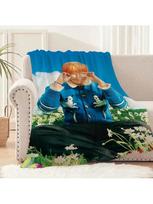 G-D-Dragon-Dainininkas D-Drama-Antklodė Šiltas Komfortas Minkšta pliušinė antklodė Sofai Svetainei Biurui Miegamajam Kelioninė Dovana 75X95CM pilka spalva