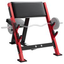 Preacher Curl Bench Adjustable Home Gym Biceps Machine Barbell Equipment