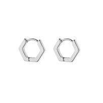 1 Pair Men's Stainless Steel Hoop Earrings, Viking Runes Black Earrings For Men/Women