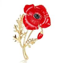 Lady Red Flower Pearl Peony Brooches Corsage Women Jewelry Luxury Temperament High Quality Mother's Day Gift Fashion Accessories