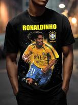 RONALDINHO BRAZILIJA PASAULIO TAURĖ 2026 Marškinėliai Vyriški DYDŽIAI S įvairiaspalvis