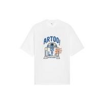 Li-Ning Lining X Star Wars Joint Edition Cartoon Print Loose Round Neck T-Shirt Unisex Tops White AHSS875-3 L gray