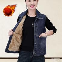 Denim Vest Vest Women's Autumn Plus Velvet Loose Casual Vest Outer Wear XXXXXL