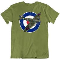 RAF Spitfire Airplane Aircraft Aeroplane Fighter Plane Retro T-Shirt Gift New L