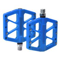 Seal Bearings Bicycles Platform Pedals Replacement Nylon Fiber Bicycles Flat Pedals Wide Flat Cycling Pedals Enduring mėlyna