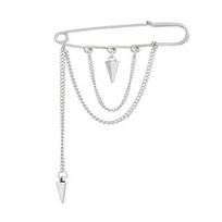Stylish Chain Brooch Pin Fashionable Sweater Shawl Clips Durable Clothing Accessory Alloy Material Gift for Women Girls