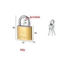 with 3 Keys Copper Lock Anti-theft Student Household Lock Brass Padlock  for Travel Suitcase 50x32x13mm
