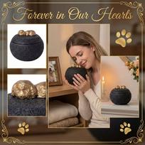 Creative Pet Memorial Ash Container One Size juoda