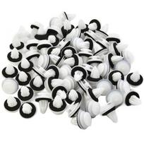100pcs/set Plastic Door Panel Clips with Sealing Rings Bumper Clips  Car Interior