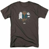 26 We Bare Bears Jacket T Shirt Mens Licensed Cartoon Merchandise Charcoal Unisex T-Shirt XXXL