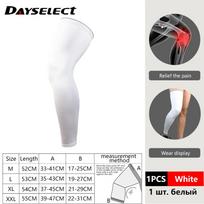 1 Pcs Elastic Long Knee Brace Sleeve Pads Sports Fitness Kneepad Protective Gear Patella Brace Care Basketball M