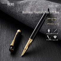 Hero 7077 Black Oblique Nib Calligraphy Pen - Premium Writing Tool for Office and Practice. black