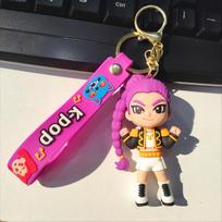 Beautiful 3pcs border new KPOP witch hunting group keychain cartoon anime 3D doll bag car pendant small gift High Quality