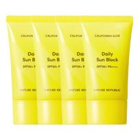 Nature Republic California Aloe Daily Sun Block SPF50+ PA++++ Hydrating Sunscreen 57ml x 4