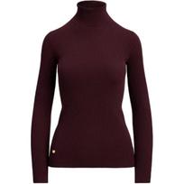 Polo Ralph Lauren Solid Color High Neck Modal Blend Long Sleeve Knit Sweater Classic Edition Women sweater 200643398-080 XS black