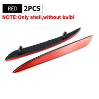 2X For Tesla Model S 2012 2013 2014 2015 2016 2017 2018-2022 Car Rear Reflector Bumper Brake Light shell cover housing no bulb Red Lens No Light
