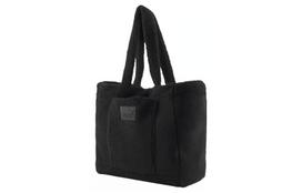 PUMA Plush Fabric Tote Bag, Shopping Bag, Shoulder Bag, Handbag Women's Black 079163-01