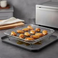Air Fryer Rack Food Grade Air Fryer Grilling Rack Wire Grilling Basket Oven Crisper Tray Dishwasher Safe for Roasting