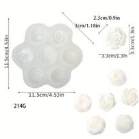 1pc Valentine's Day Porous Flower Shape Silicone Mold DIY Making Aromatherapy Gypsum Home Decoration Cake Decoration balta