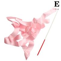 4M Colorful Gym Dance Ribbon Rhythmic Girl Art Gymnastics Ballet Streamer Twirling Rod Rainbow Stick Sports Training E