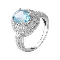 Silver ring with natural topaz 3.11ct (2049401) 18