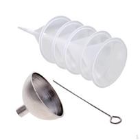 6 vnt. nerūdijančio plieno plastikinis rinkinys buteliukams / konteineriams Urnos rinkinys