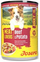 Šlapias šunų maistas Josera Meat Lovers Adult Menu, jautiena/bulvės, 0.4 kg