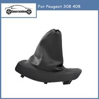 Handbrake Dust Cover Parking Handle Leather Cover 7591A2 1606399480 for Peugeot 308 408 black