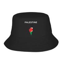 Palestine Flag Map Design Bucket Hat Spring  Vintage FisherUnisex Hats For Unisex Foldable Fishing Caps Hawaii Design Visor Hats One Size