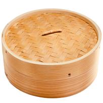 Kedro medienos kinų su namams ir komerciniam naudojimui natūralaus medžio garintuvas, 27cm,Dangtis, 2 pakopų rinkinys, Naudojimas, ruda