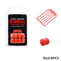 8/12PCS Carp Fishing Bait With Baffle Slow-Floating Dumbbell Shape Bait Artificial Corn Reverse Bottom Fishing Lures 8pcs-1.4cm raudona