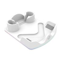 Įkrovimo stotelė Meta Quest 3S VR ausinėms, greito įkrovimo stotelė, ausinių laikiklis ir valdiklių laikiklis su RGB apšvietimu balta