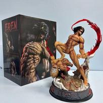 29cm Attack On Titan Titanizacija Eren Kovos Forma Figūrėlė Modelis Pakuotė PVC Statikinis Modelis Žaislas Kolekcionuojamas Ornamentas Berniukų Šventinė Dovana brown
