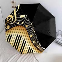 1PC Piano keys Umbrella Portable Folding Umbrella Iron Frame Hole Bone Structure Outdoor Home Umbrella A19 įvairiaspalvis