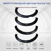 Ford Ranger T7/T8 Wide Body Fender Flares with Lights - Wheel Arch Mudguards for Exterior Modification Yes juoda