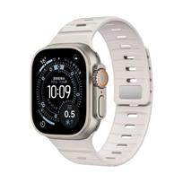 Magnetic Silicone Strap for Apple Watch Ultra 3 2 1 49mm Band Series 11 10 46mm 42mm/9 8 7 45mm 41mm Bracelet iWatch 6 5 4 SE 3 S11-10 42mm 40 41mm gray
