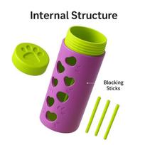 New Detachable Pet Slow Feeder&Treat Dispenser–Durable Bite-Resistant Chew Toy Roller for Small-Medium Dogs&Cats,Indoor&Outdoor